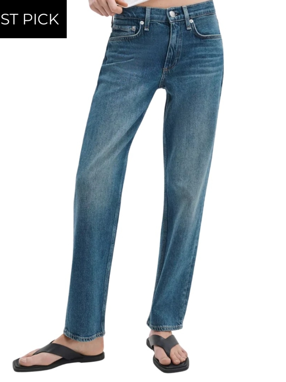 NWT rag & bone Women's Blue Straight-Leg Jeans